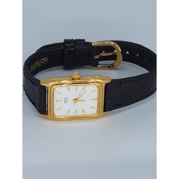 Ladies TFX Bulova Stainless Steel Back Gold Plated Watch - Picture 3 of 6